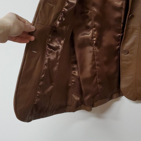 Pamela McCoy brown leather jacket - Picture 9 of 10
